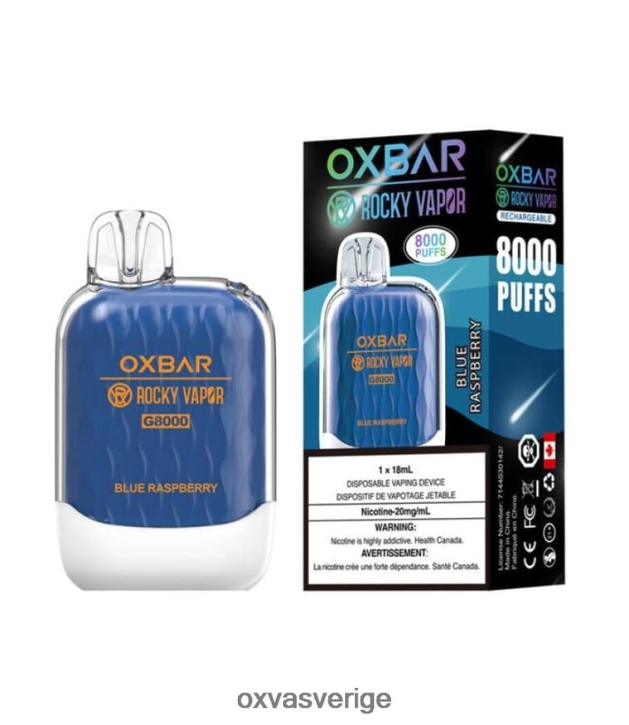 OXVA Disposable Pod | 4428Z36 blå hallon OXVA OXBAR G8000