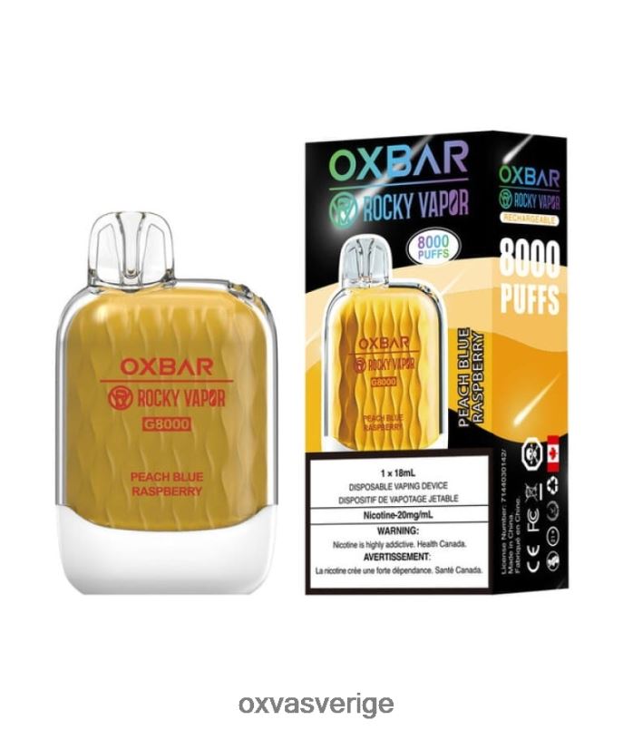 OXVA Disposable Price | 4428Z37 persika blå hallon OXVA OXBAR G8000