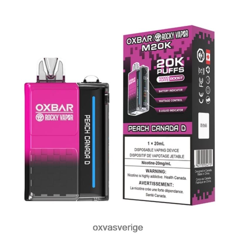 OXVA Disposable Pod | 4428Z6 persika Kanada d OXVA OXBAR M20K