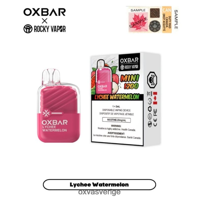 OXVA Sverige | 4428Z21 litchi vattenmelon OXVA OXBAR MINI 1200